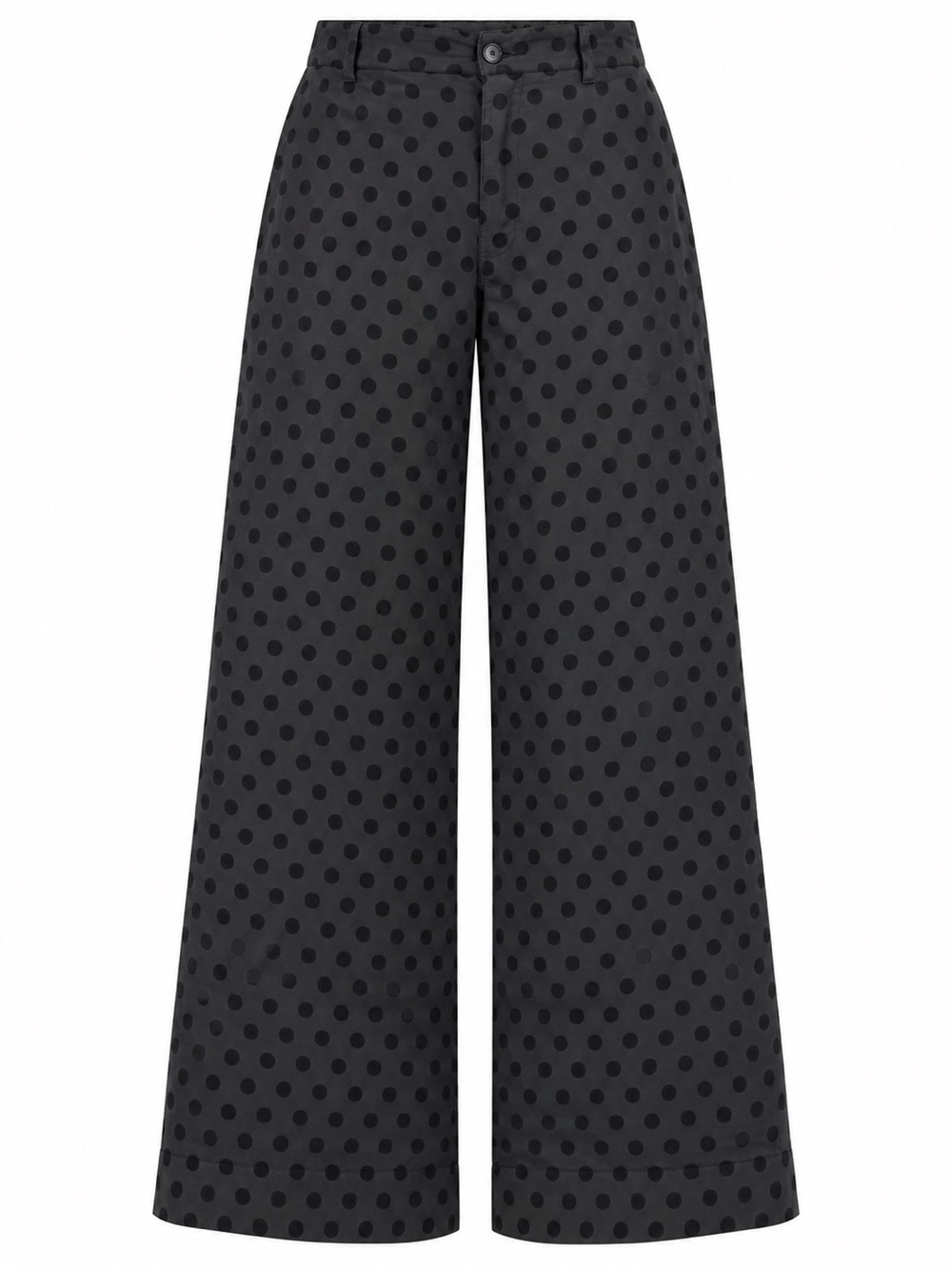 Corey Lynn Calter Wide Leg Black Polka Dot Pants Large Retro Artsy Chic Luxury